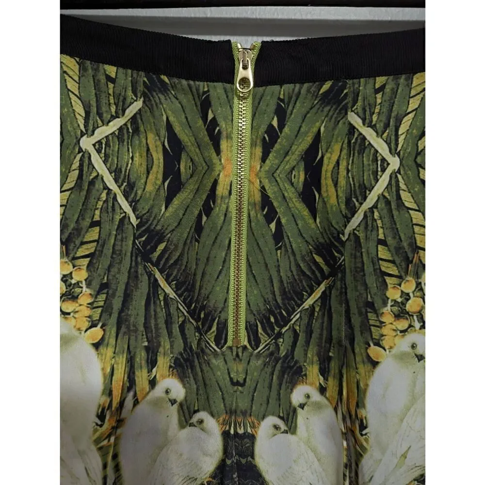Ted Baker tropical dove pleated skirt size 2